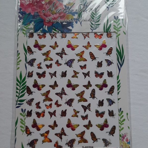 Batterfly nail stickers 10pecs/1 units - Picture 8 of 10